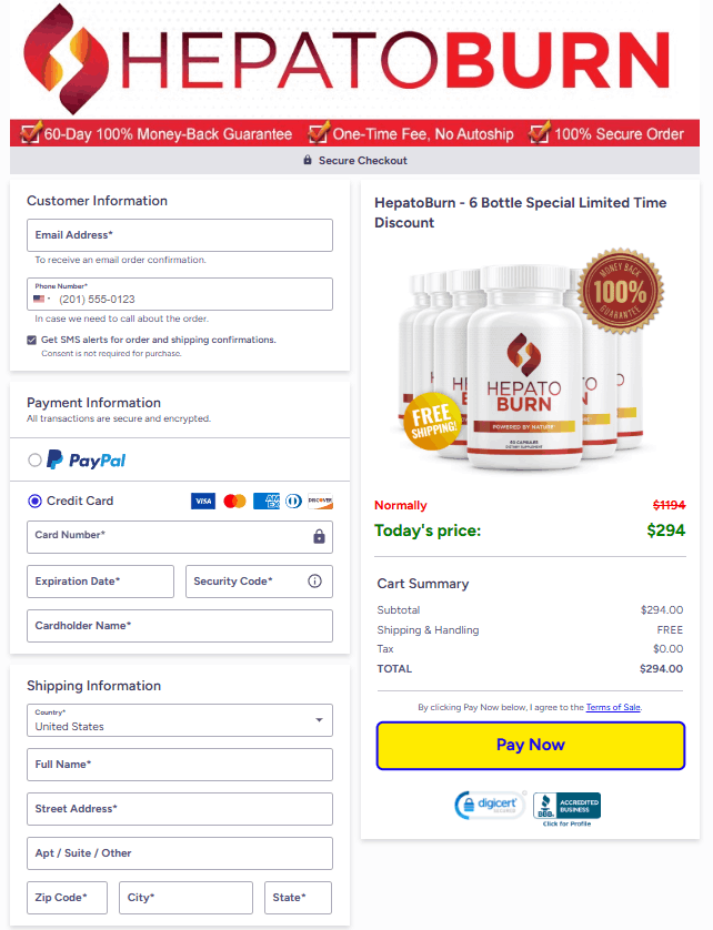 HepatoBurn buy now button 